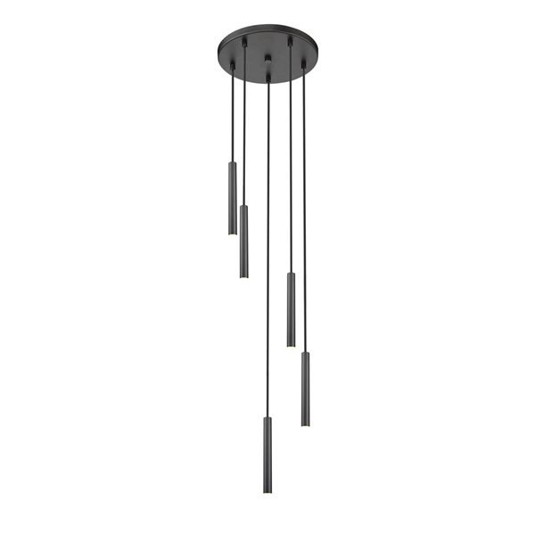 Z-Lite Forest 5-Light Steel Chandelier - Matte Black