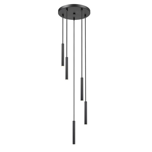 Z-Lite Forest 5-Light Steel Chandelier - Matte Black