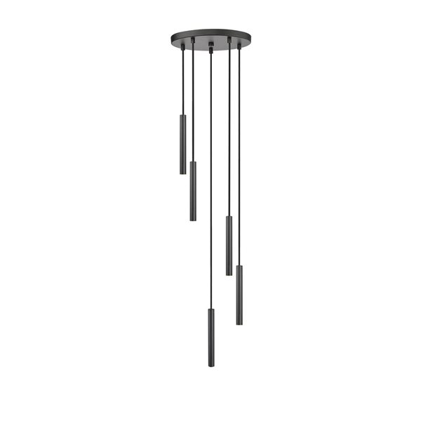 Z-Lite Forest 5-Light Steel Chandelier - Matte Black