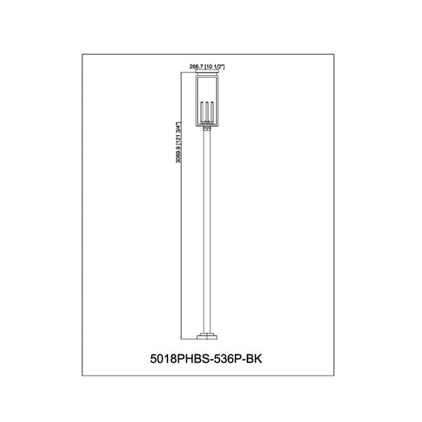 Z-Lite Nova 4-Light Outdoor Post Mounted Fixture w/ Clear Glass - Matte Black