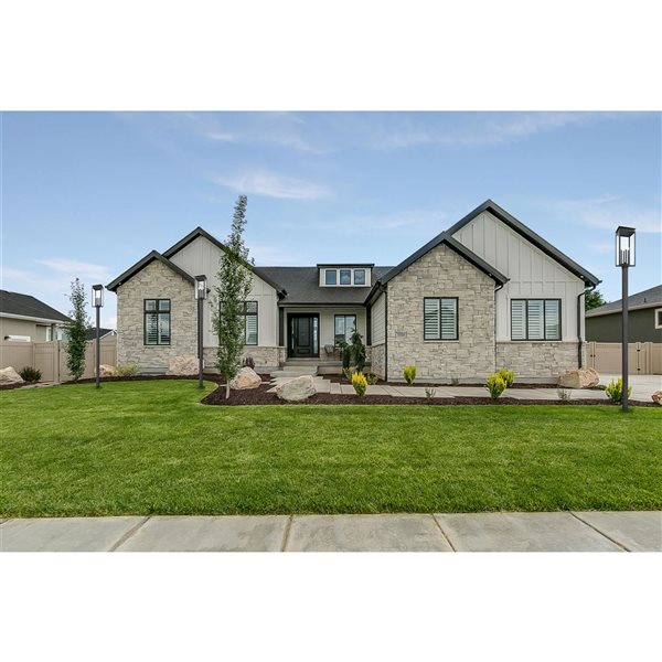 Z-Lite Nova 4-Light Outdoor Post Mounted Fixture w/ Clear Glass - Matte Black