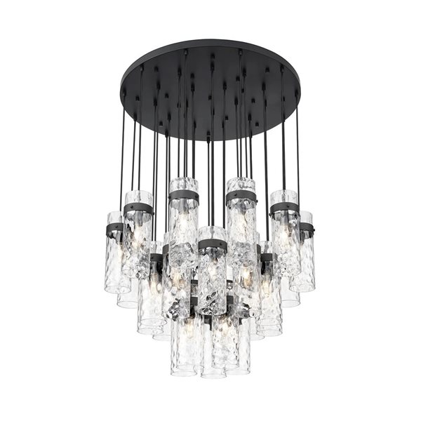 Z-Lite Fontaine 27-Light Steel Chandelier - Matte Black