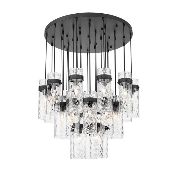 Z-Lite Fontaine 27-Light Steel Chandelier - Matte Black