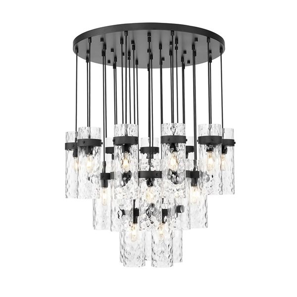 Z-Lite Fontaine 27-Light Steel Chandelier - Matte Black
