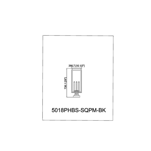 Z-Lite Nova 4-Light Outdoor Pier Mounted Fixture w/ Clear Glass - Matte Black