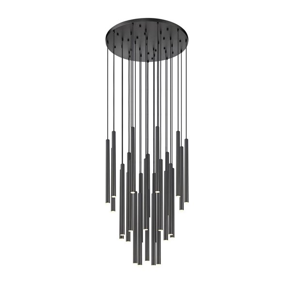 Z-Lite Forest 27-Light Steel Chandelier - Matte Black