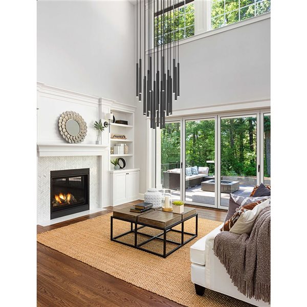 Z-Lite Forest 27-Light Steel Chandelier - Matte Black