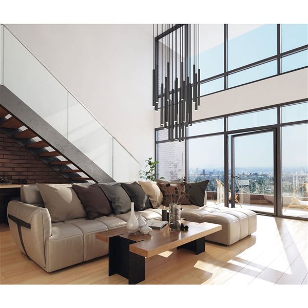 Z-Lite Forest 27-Light Steel Chandelier - Matte Black