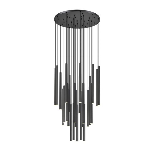 Z-Lite Forest 27-Light Steel Chandelier - Matte Black