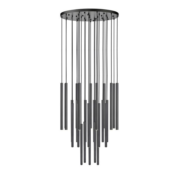 Z-Lite Forest 27-Light Steel Chandelier - Matte Black