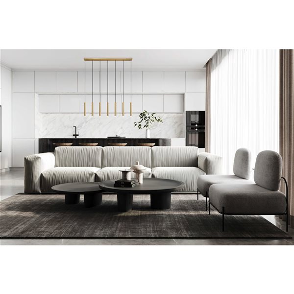 Z-Lite Forest 7-Light Linear Steel Chandelier - Modern Gold