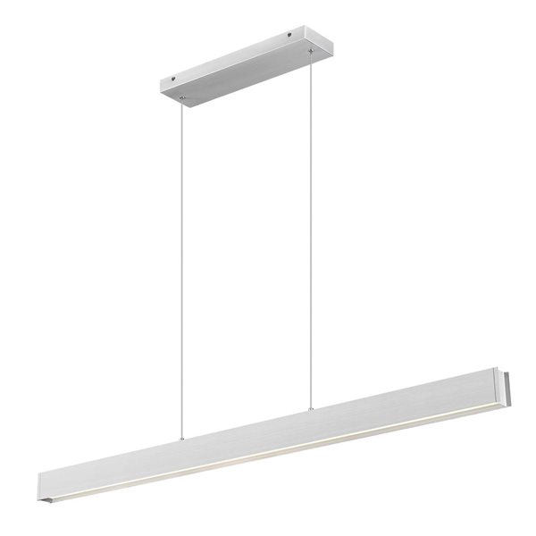 Z-Lite Hudson 1-Light Linear Aluminum Chandelier - Brushed Nickel