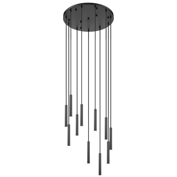 Z-Lite Forest 11-Light Steel Chandelier - Matte Black