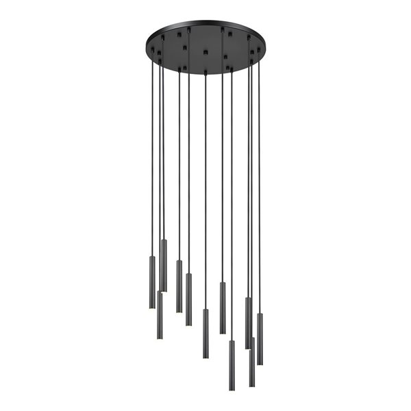Z-Lite Forest 11-Light Steel Chandelier - Matte Black
