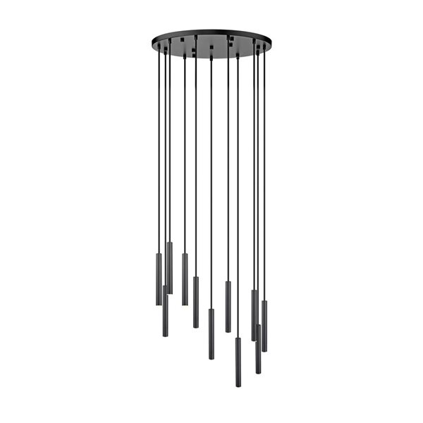 Z-Lite Forest 11-Light Steel Chandelier - Matte Black