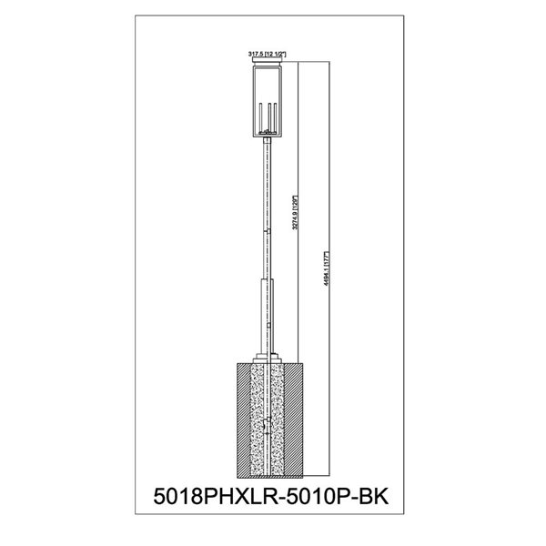Z-Lite Nova 5-Light Outdoor Post Mounted Fixture w/ Clear Glass - Matte Black