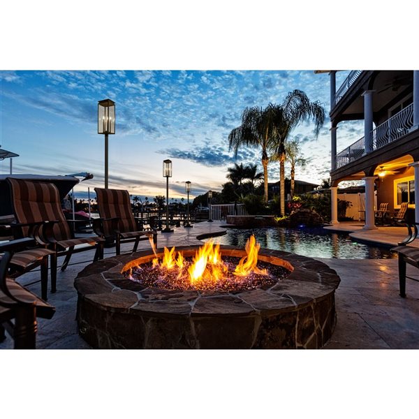 Z-Lite Nova 5-Light Outdoor Post Mounted Fixture w/ Clear Glass - Matte Black