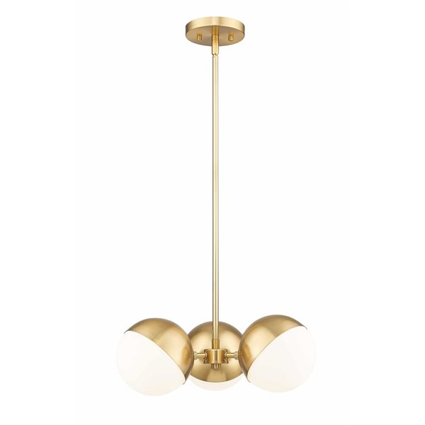 Z-Lite Realm Sphere 3-Light Steel Chandelier - Modern Gold