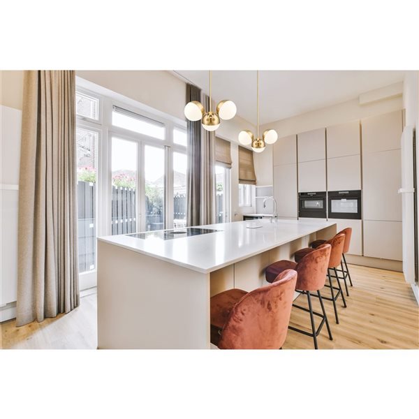 Z-Lite Realm Sphere 3-Light Steel Chandelier - Modern Gold