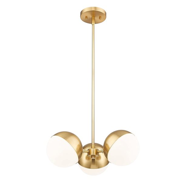 Z-Lite Realm Sphere 3-Light Steel Chandelier - Modern Gold