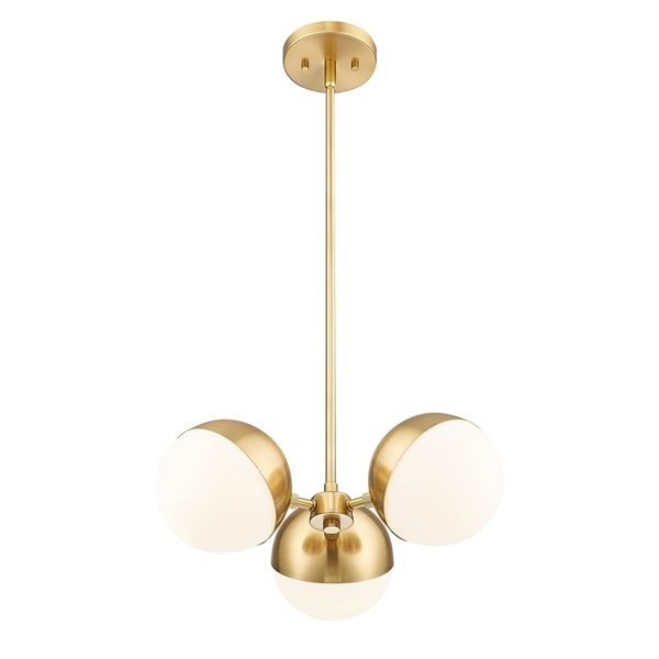 Z-Lite Realm Sphere 3-Light Steel Chandelier - Modern Gold