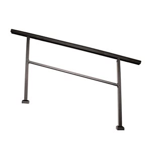 Nuvo Iron Handrail Kit w/ 4-5 Steps Aluminum Stoop Railing - Black