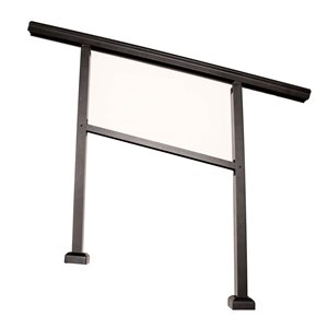 Nuvo Iron Handrail Kit w/ 2-3 Steps Aluminum Stoop Railing - Black