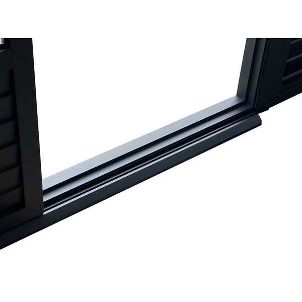 Gazebo Penguin Florence Wall Mounted Solarium 8 x 16-ft w/ Polycarbonate Roof - Black