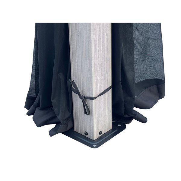 Gazebo Penguin Yosemite 10 x 12-ft Gazebo w/ Double Steel Roof Gazebo and Aluminum Posts - Wood Finish