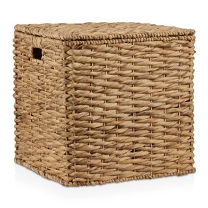 Coffre de rangement en jacinthe d'eau Bouclair 17 l. x 17 p. x 17 po h. naturel