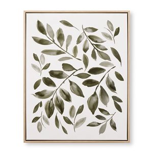 Bouclair 20 H x 16-in W Botanical Canvas Stems Gallery Poster Framed Art