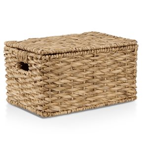 Bouclair 16 W x 25 D x 10-in H Natural Water Hyacinth Storage Trunk