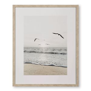 Tableau encadré Bouclair 20 h. x 16 po l. image d'un matin à la plage