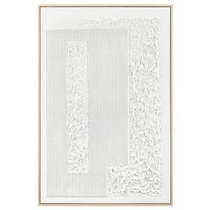 Bouclair 36 H x 24-in W Abstract Canvas Textured Hand-Painted Framed Art
