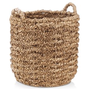 Panier en jacinthe d'eau tressé Bouclair 14 l. x 16 p. x 18 po h. naturel