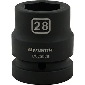 Dynamic Tools 28-mm x 1-in Drive 6-Point Standard Length Impact Socket