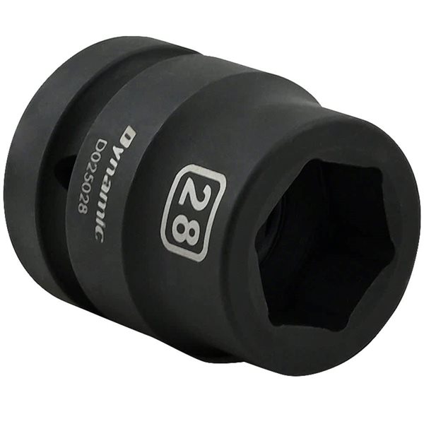 Dynamic Tools 28-mm x 1-in Drive 6-Point Standard Length Impact Socket
