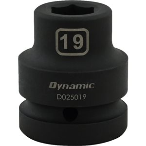 Dynamic Tools 19-mm x 1-in Drive 6-Point Standard Length Impact Socket