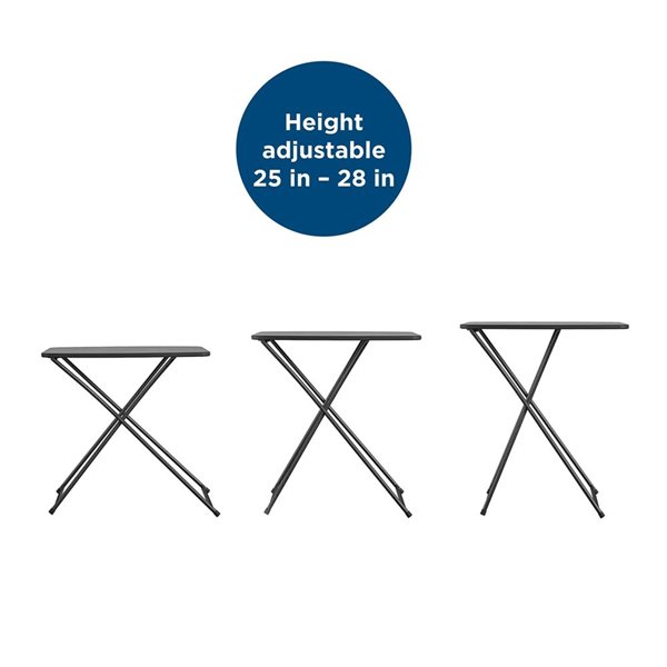 Cosco Personal Black Folding Multipurpose Activity Table w/ Adjustable Height - 2/Pk
