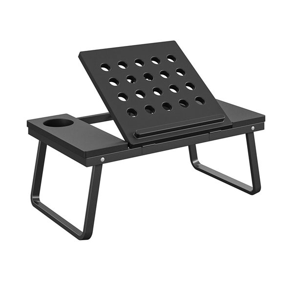 Cosco Folding Multipurpose Desk for Laptop/Tablet or Book w/ Phone Holder and Cup Holder - Black