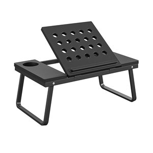 Cosco Folding Multipurpose Desk for Laptop/Tablet or Book w/ Phone Holder and Cup Holder - Black