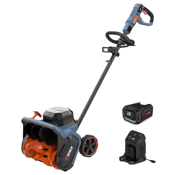 SENIX Cordless Snow Shovel Brushless Single-Stage 60 V 15-in with