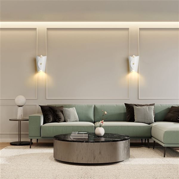 Z-Lite Salone 1-Light Wall Sconce - Matte White