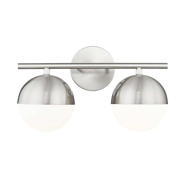Z-Lite Realm Sphere 2-Light Vanity Light - Brushed Nickel