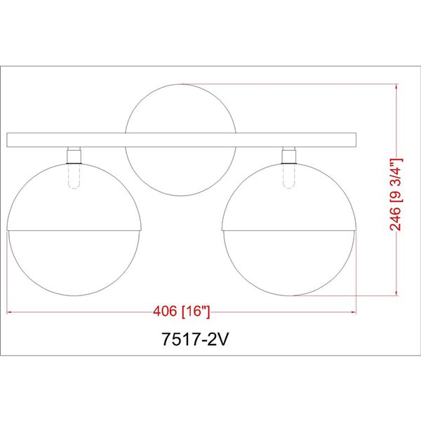 Z-Lite Realm Sphere 2-Light Vanity Light - Brushed Nickel