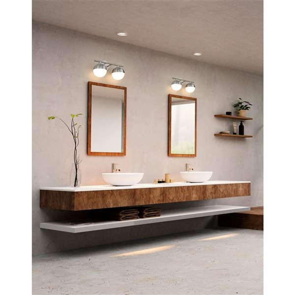 Z-Lite Realm Sphere 2-Light Vanity Light - Brushed Nickel