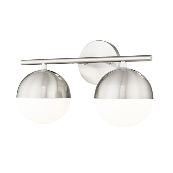 Z-Lite Realm Sphere 2-Light Vanity Light - Brushed Nickel