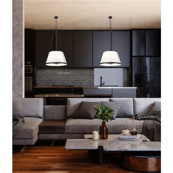 Z-Lite Madeline 6-Light Steel Pendant - Matte Black