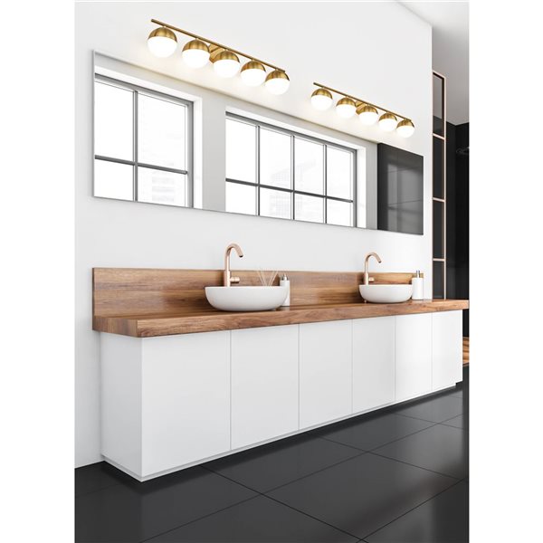 Z-Lite Realm Sphere 5-Light Vanity Light - Modern Gold