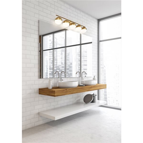 Z-Lite Realm Sphere 5-Light Vanity Light - Modern Gold